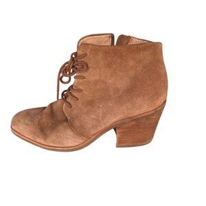 Sofft Women's Brown Suede Ankle Boots Size 10 M Lace-Up Casual
